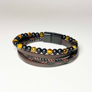 bracelet pour homme pierre naturelle oeil de tigre